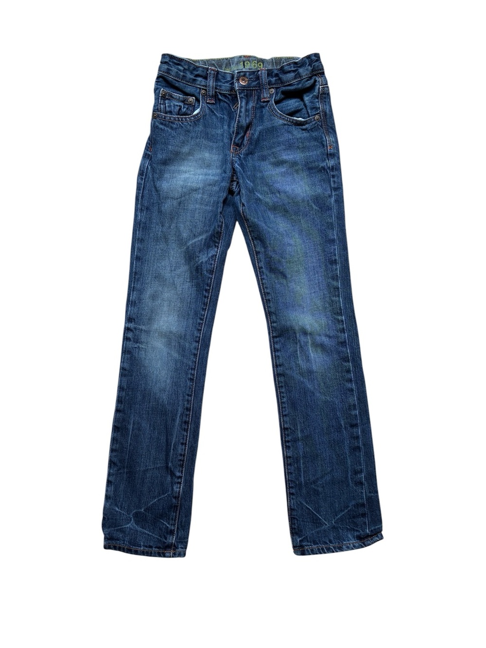 Gap 1969 Boys’ Blue 100% Cotton Straight Leg Jeans Size 10 Slim
